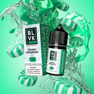 BLVK 雙倍薄荷煙油瓶身圖、薄荷煙油展示圖、重冰煙油瓶照